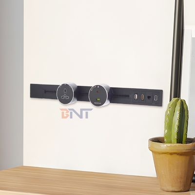 Une prise électrique à sortie multi-sortie sur mur, nouvelle prise en alliage d'aluminium amovible avec interface de courant faible