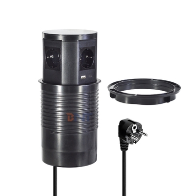 Cuisine Pneumatique cachée prise d'alimentation sans fil avec 4 prises AC et USB A + C