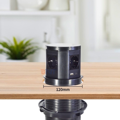 Cuisine Pneumatique cachée prise d'alimentation sans fil avec 4 prises AC et USB A + C