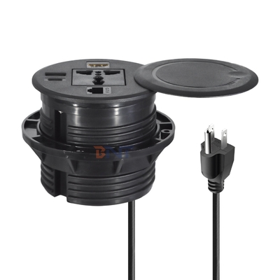 Sofa rond prise d'alimentation intégrée avec prise d'alimentation standard universelle USB A + C & HDMI & Nerwork