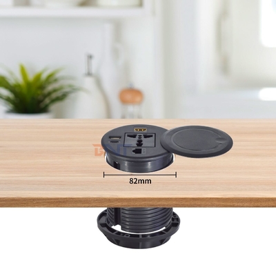 Sofa rond prise d'alimentation intégrée avec prise d'alimentation standard universelle USB A + C & HDMI & Nerwork