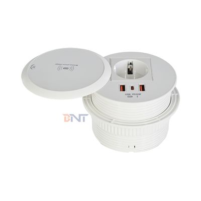 Tableau ou canapé de conception intégré prise d'alimentation EU Standard Socket avec 2 ports de charge de type A+1 de type C