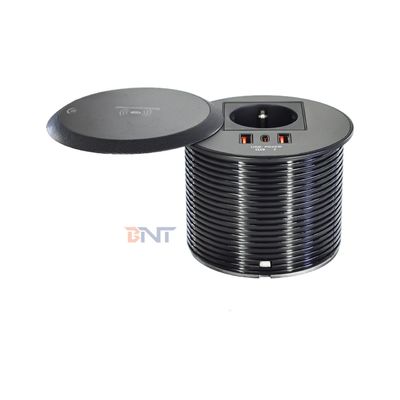 Tableau ou canapé de conception intégré prise d'alimentation EU Standard Socket avec 2 ports de charge de type A+1 de type C