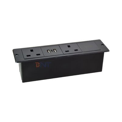 Sockets électriques multifonctionnels de bureau avec prise électrique 2AC et prise de charge USB A + C