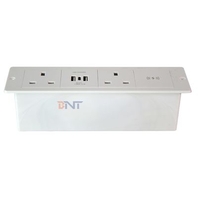 Sockets électriques multifonctionnels de bureau avec prise électrique 2AC et prise de charge USB A + C