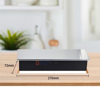 Prise de courant électrique de table Euro, design coulissant, avec 3 prises secteur, 16A, prise UE standard