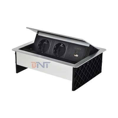 Fabrique personnalisé Bureau brosse Table Flip Couverture 20W prise USB caché Bureau alimentation Grommet
