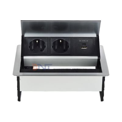 Fabrique personnalisé Bureau brosse Table Flip Couverture 20W prise USB caché Bureau alimentation Grommet