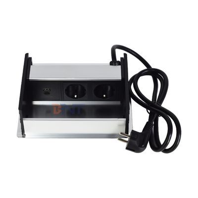 Fabrique personnalisé Bureau brosse Table Flip Couverture 20W prise USB caché Bureau alimentation Grommet