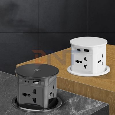 Chargeur sans fil BNT Automatique Pneumatique Pop-up Evier de cuisine robinet Nouveau design de table 4 prises Automatique moderne