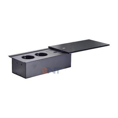 Réservoir d'alimentation électrique Euro Tabletop 2 prises de courant alternatif USB A+C IP44 16A Courant nominal pour bureau